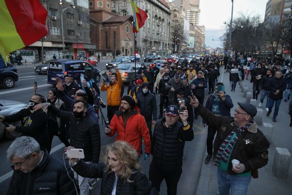 Protest la București împotriva restricțiilor Covid - Sputnik Moldova