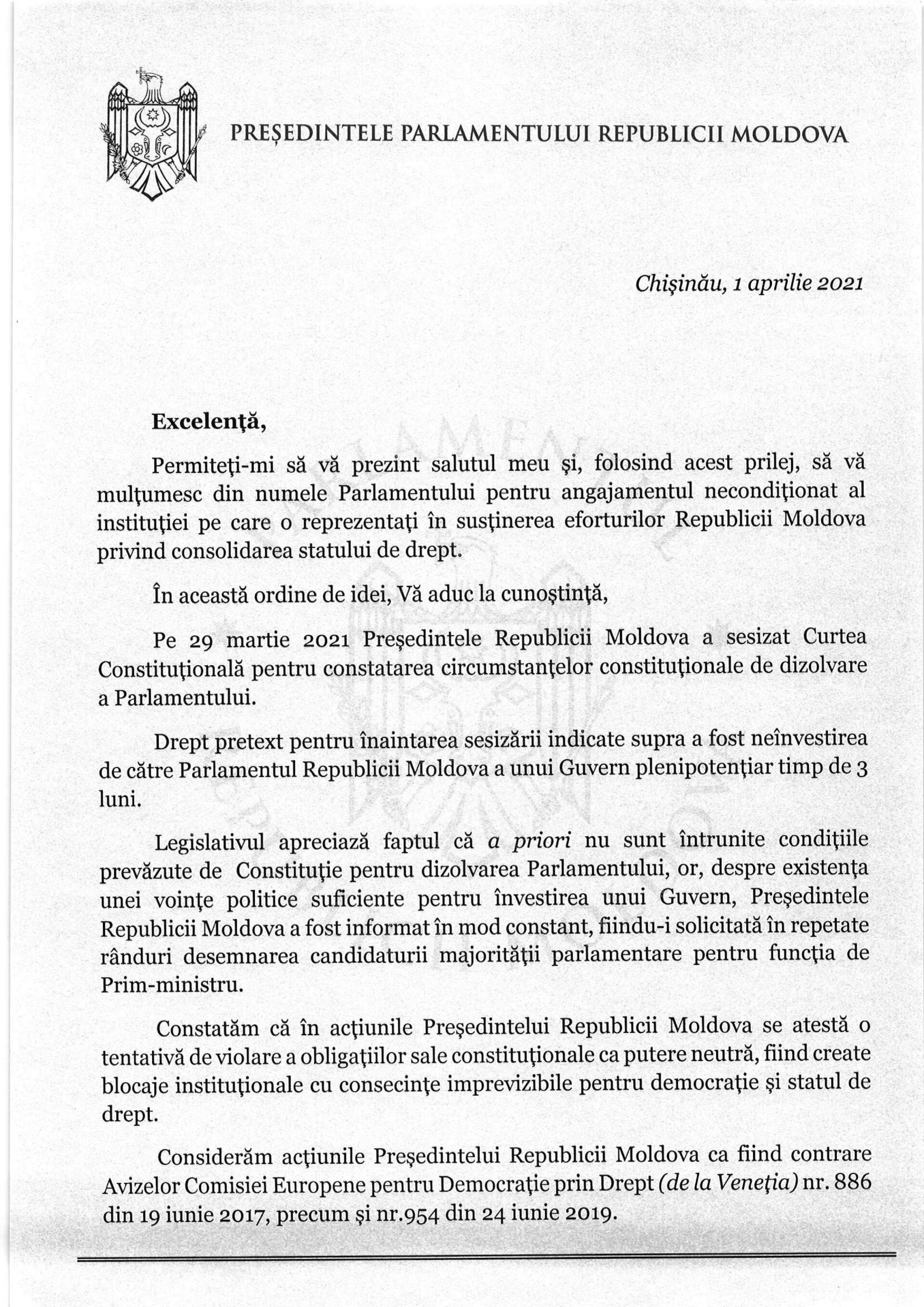 Zinaida Greceanîi, apel către Consiliul Europei cu privire la acțiunile Maiei Sandu - Sputnik Moldova, 1920, 05.04.2021