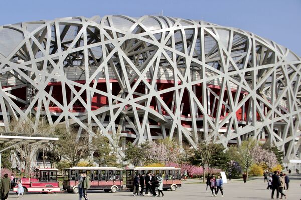 Национальный стадион в Пекине, на котором проводились тестовые соревнования к Зимним Олимпийским играм 2022 года - Sputnik Молдова