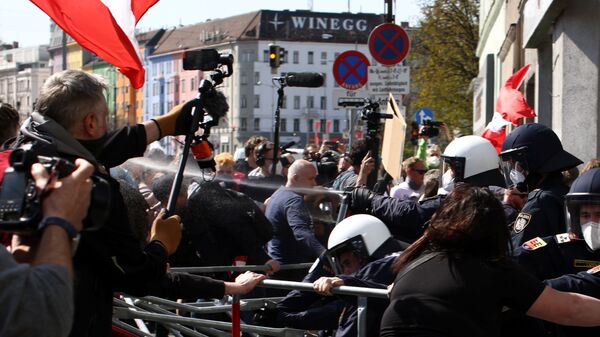 Proteste la Viena împotriva lockdown - Sputnik Moldova-România