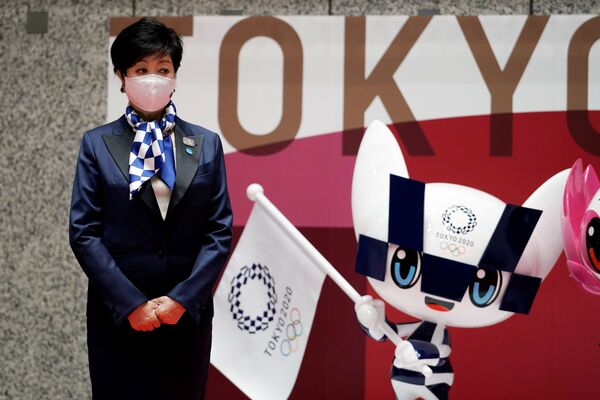 Мэр Токио Юрико Коикэ на мероприятии по случаю 100 дней до Олийписких игр в Токио  - Sputnik Молдова