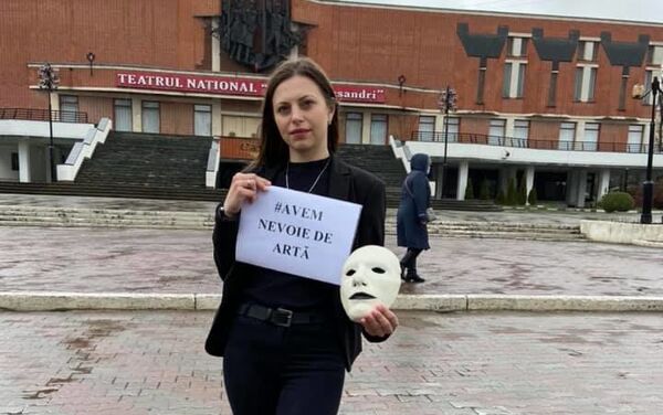 Actorii de la Bălți protestează - Sputnik Moldova