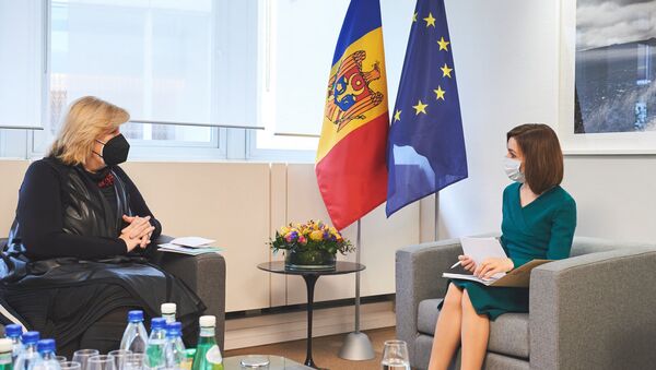 Майя Санду встретилась с комиссаром СЕ по правам человека Дуней Миятович. - Sputnik Молдова