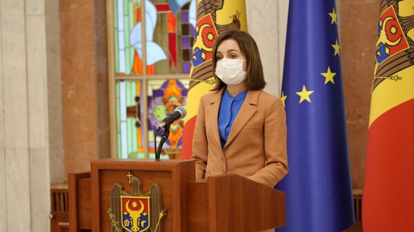 Брифинг президента Молдовы Майи Санду - Sputnik Moldova