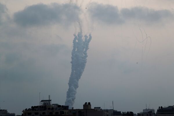 Запуск ракет по Израилю из Газы - Sputnik Moldova-România