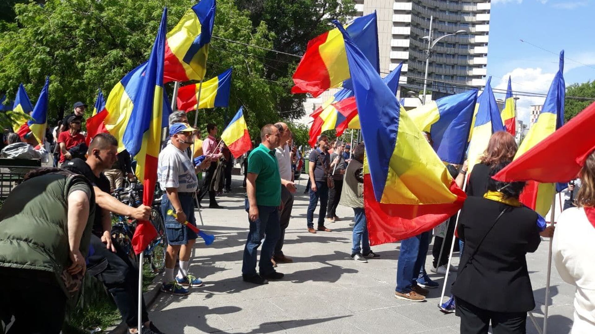 Protest  în București - Sputnik Moldova-România, 1920, 01.08.2021