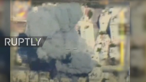 IDF shares video of airstrike allegedly targeting Hamas intelligence headquarters - Sputnik Moldova-România