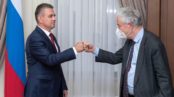 Спецпредставитель действующего председателя ОБСЕ Томас Майер-Хартинг с визитом в Приднестровье - Sputnik Молдова