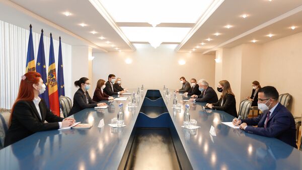 Встреча президента Молдовы Майи Санду и спецпредставителя действующего председателя ОБСЕ Томаса Майера-Хартинга - Sputnik Молдова