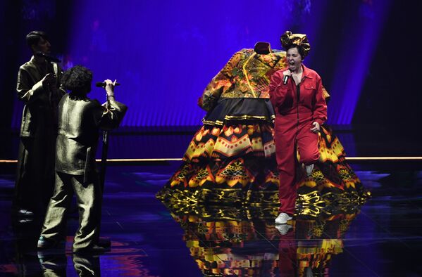 Певица Манижа на репетиции первого полуфинала конкурса песни Евровидение-2021 в Роттердаме - Sputnik Молдова
