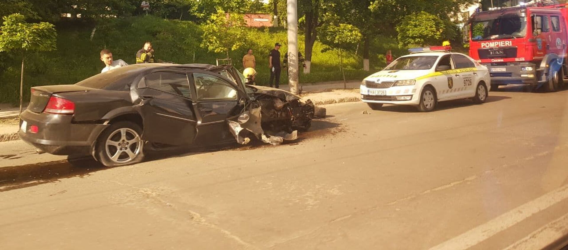 Accident rutier la intersecția străzilor Kiev și Tudor Vladimirescu din Chișinău - Sputnik Moldova, 1920, 05.06.2021