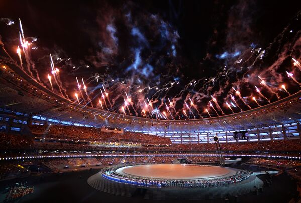 Focuri de artificii la ceremonia de deschidere a jocurilor europene în Baku - Sputnik Moldova-România