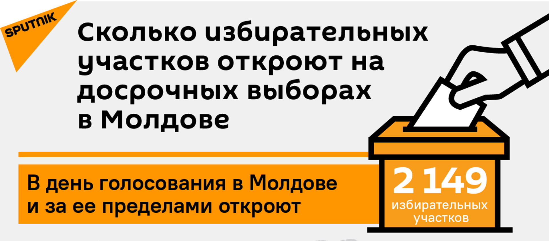 Сколько избирательных участков откроют на досрочных выборах в Молдове - Sputnik Молдова, 1920, 08.06.2021
