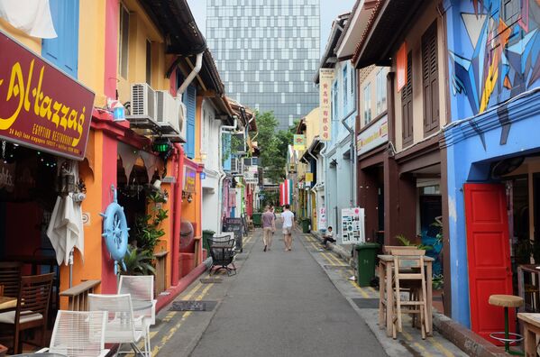 Улица Haji Lane в Сингапуре. - Sputnik Молдова