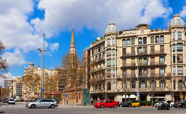 Strada Passeig de Sant Joan din Barcelona, ​​Spania. - Sputnik Moldova