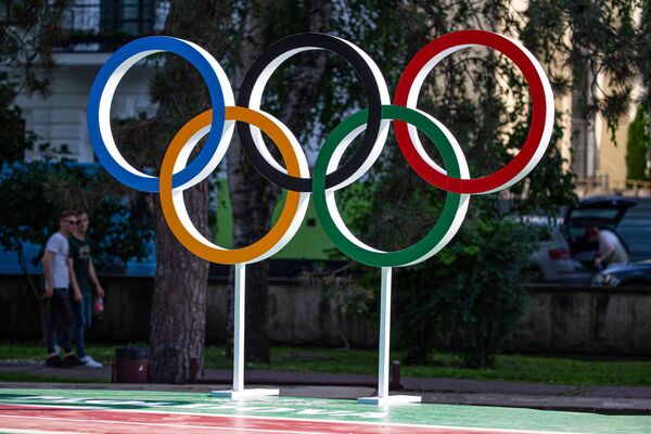 Олимпийские кольца на церемонии. - Sputnik Молдова