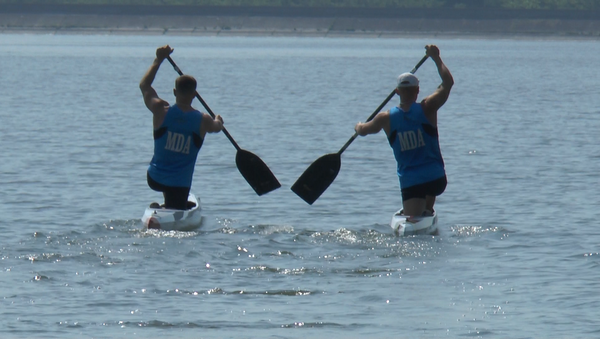 Canoiștii olimpici moldoveni se pregătesc de Olimpiadă pe lacul Ghidighici  - Sputnik Moldova
