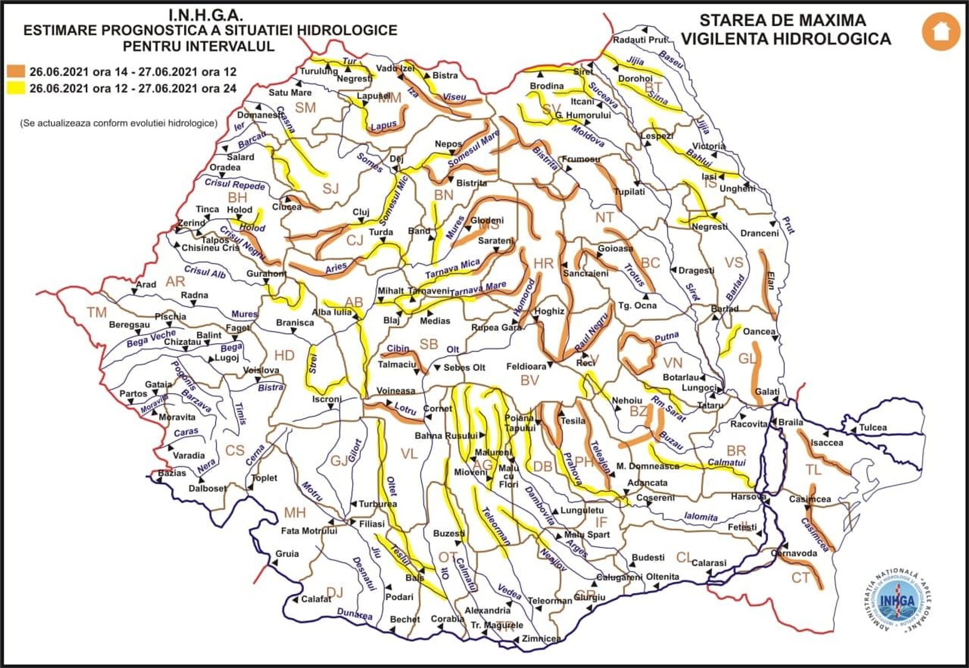 Avertizări de inundații în România - Sputnik Moldova-România, 1920, 20.07.2021