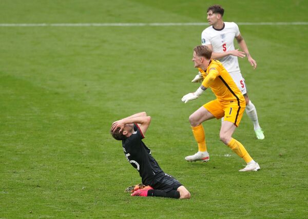 Jucători Germania vs. Anglia în timpul meciului de la UEFA EURO 2020 - Sputnik Moldova-România