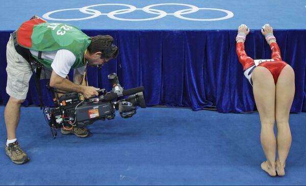 Американская гимнастка Шон Джонсон на Олимпийских играх в Пекине. - Sputnik Молдова