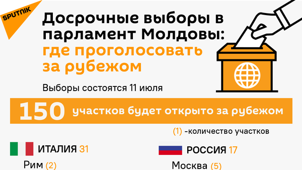 Досрочные выборы в парламент Молдовы: где проголосовать за рубежом	 - Sputnik Молдова