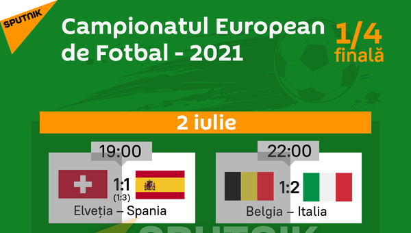 Campionatul European de Fotbal - 2021-1/4 - Sputnik Moldova-România