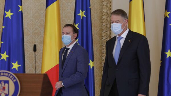 Florin Cîțu și Klaus Iohannis - Sputnik Moldova-România