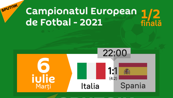 Campionatul European de Fotbal - 2021-1/2 - Sputnik Moldova-România