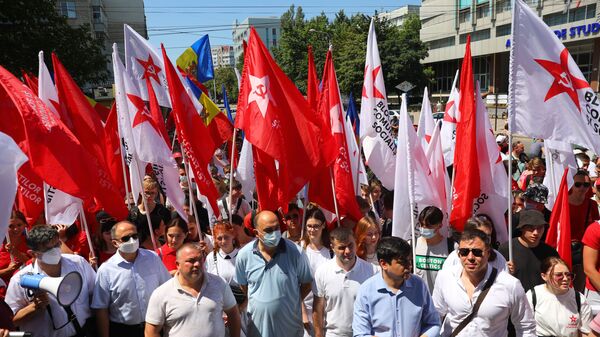  Протест в Кишиневе против сокращения избирательных участков для Приднестровья - Sputnik Молдова