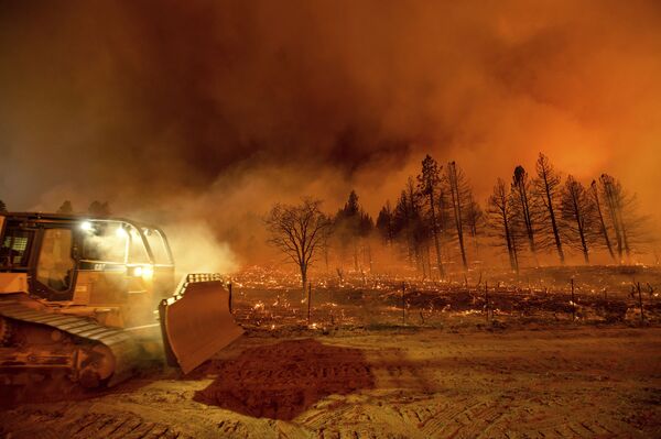 Lupta cu incendiul devastator în pădurea națională California Plumas, SUA - Sputnik Moldova