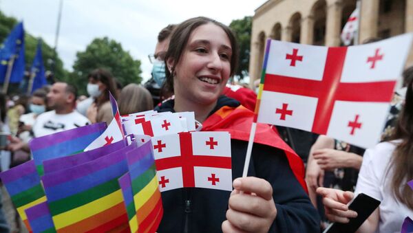 Parada LGBT în Tbilisi, Georgia  - Sputnik Moldova-România