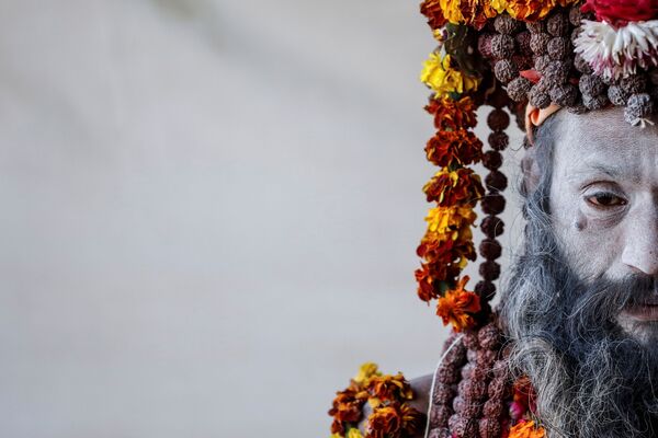 Нага Садху на фестивале кувшинов в Праяградж, Индия. - Sputnik Молдова