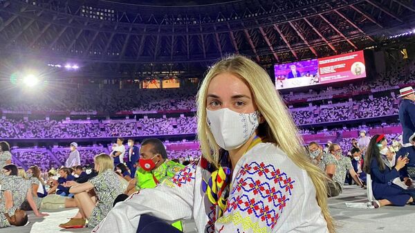 Татьяна Салкуцан на открытии Олимпиады в Токио  - Sputnik Молдова