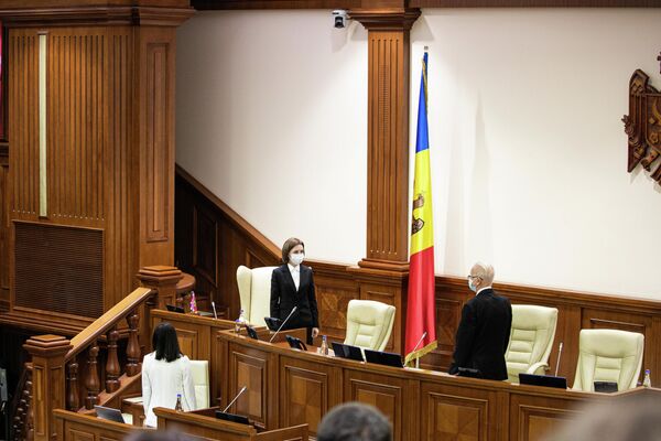 Președintele Maia Sandu la ședința de constituire a Parlamentului de Legislatura a XI-a - Sputnik Moldova