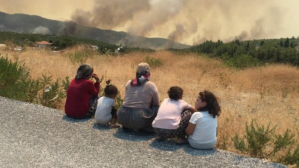 Oamenii din Turcia privesc incendiile care nu contenesc - Sputnik Moldova