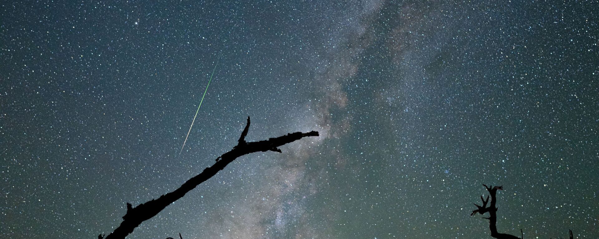Млечный Путь и метеор Персеида над Мауна-Кеа - Sputnik Молдова, 1920, 12.08.2021