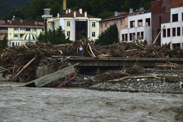 Город Бозкурт в провинции Кастамону, Турция после наводнения. - Sputnik Молдова