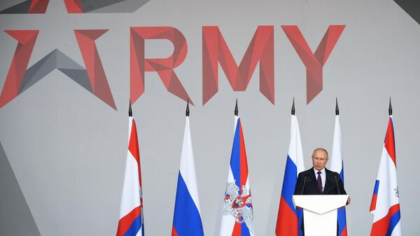 Президент РФ В. Путин принял участие в церемонии открытия форума Армия-2021 - Sputnik Молдова