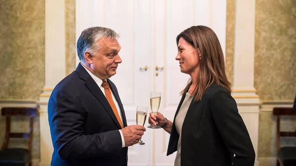 Viktor Orban și Varga Judit - Sputnik Moldova-România