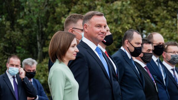 Președintele Republicii Moldova, Maia Sandu, a întreprins joi, 14 iulie, o vizită oficială în Republica Polonă, la invitația președintelui polonez Andrzej Duda.  - Sputnik Moldova