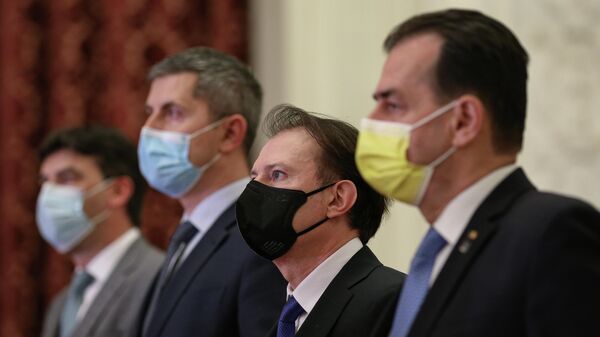 Coaliția de guvernare. Dan Barna, Ludovic Orban, Florin Cîțu - Sputnik Moldova-România