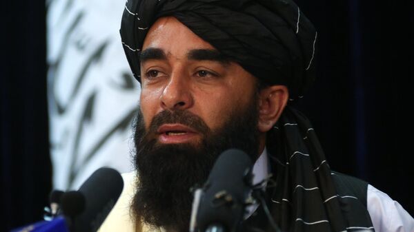 Purtătorul de cuvânt al așa-numitului Emirat islamic al Afganistanului, Zabihullah Mujahid - Sputnik Moldova-România