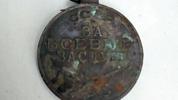 Медаль За боевые заслуги, обнаруженная в Новых Аненах - Sputnik Молдова