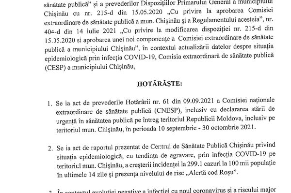 Noile decizii ale Comisiei Extraordinare de Sănătate Publică Chișinău - Sputnik Moldova