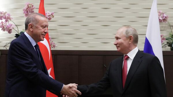 Президент РФ В. Путин провел переговоры с президентом Турции Р. Эрдоганом - Sputnik Moldova