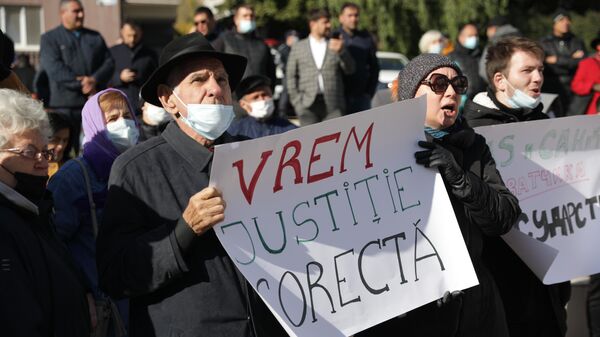 Протест в поддержку генпрокурора Александра Стояногло в Кишиневе - Sputnik Молдова
