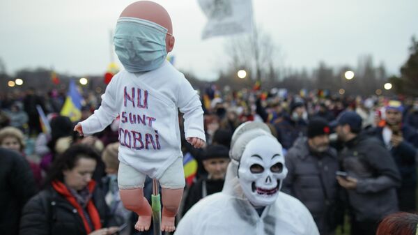 Protest, copil, testare, vaccinare, covid 19 - Sputnik Moldova-România