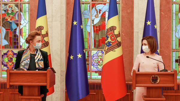 Președintele țării, Maia Sandu, s-a întâlnit cu Secretarul General al Consiliului Europei, Marija Pejčinović Burić. - Sputnik Moldova