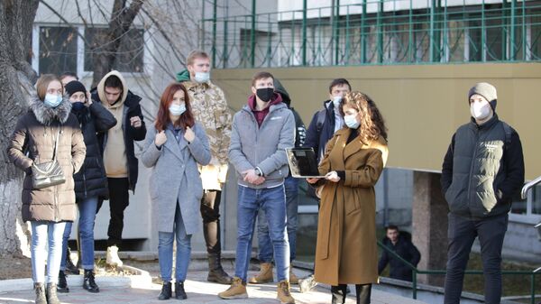 Протест студентов в Кишиневе 2 декабря 2021 г. - Sputnik Молдова