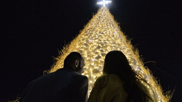 Необычная рождественская ель в христианском городе Бахдида, Ирак - Sputnik Молдова